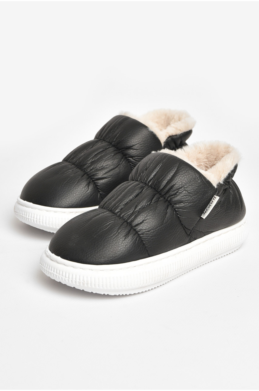 Капці дитячі чорного кольору на хутрі 8829-3 206231