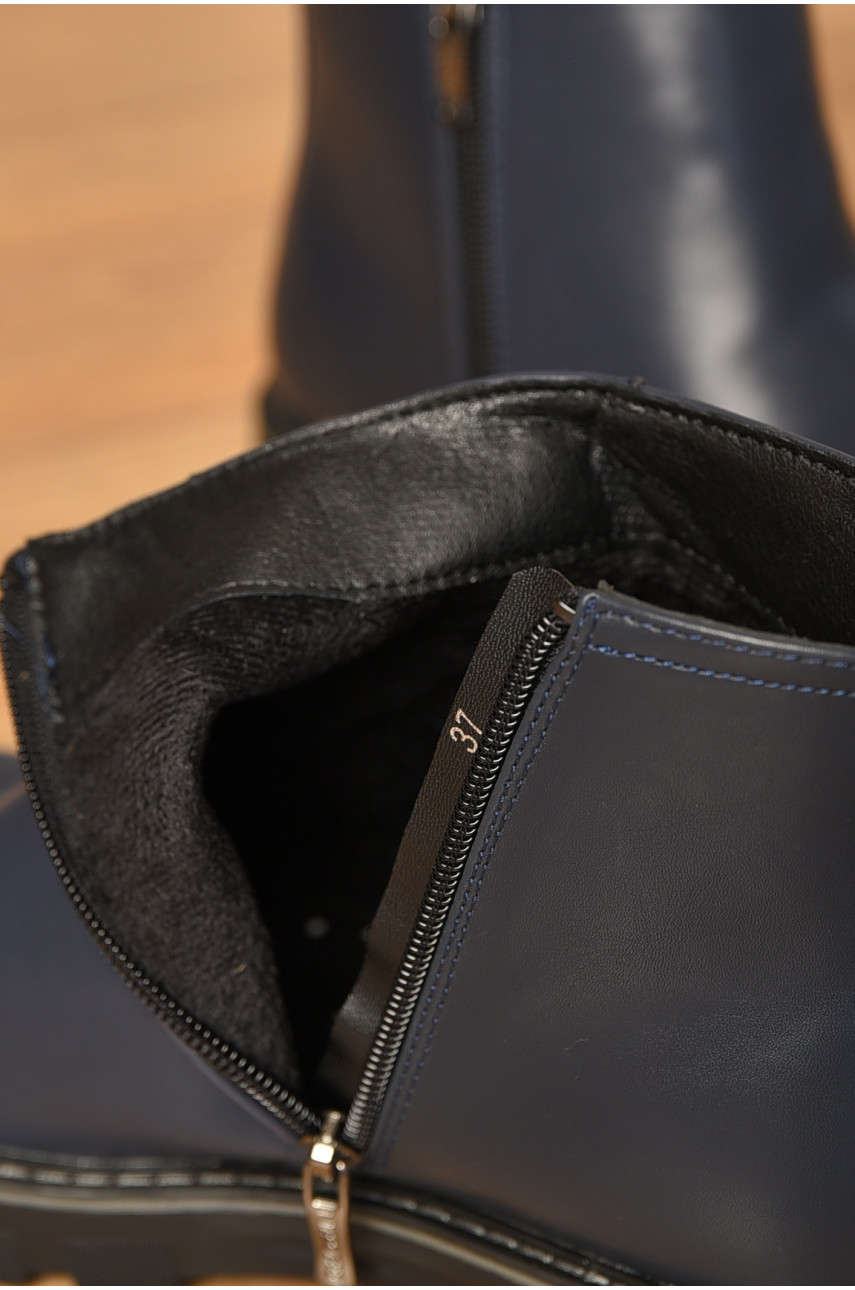 Ботинки женские демисезонные темно-синего цвета 3006-3 206235