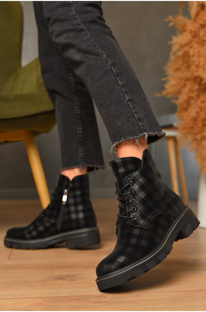 Ботинки женские демисезонные черного цвета 3006-1в 206236
