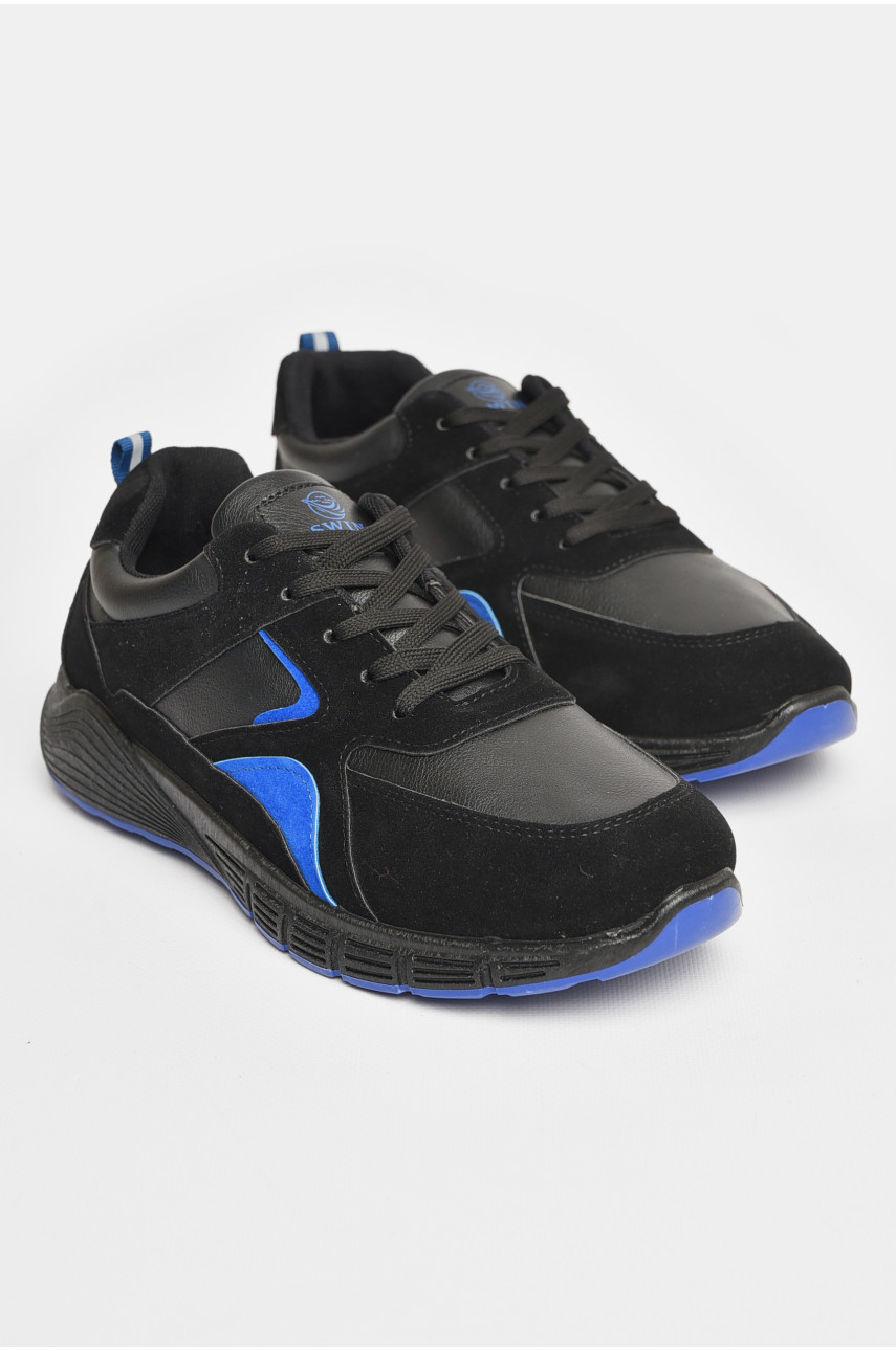 Кроссовки мужские черного цвета на шнуровке SL1022-2 206247