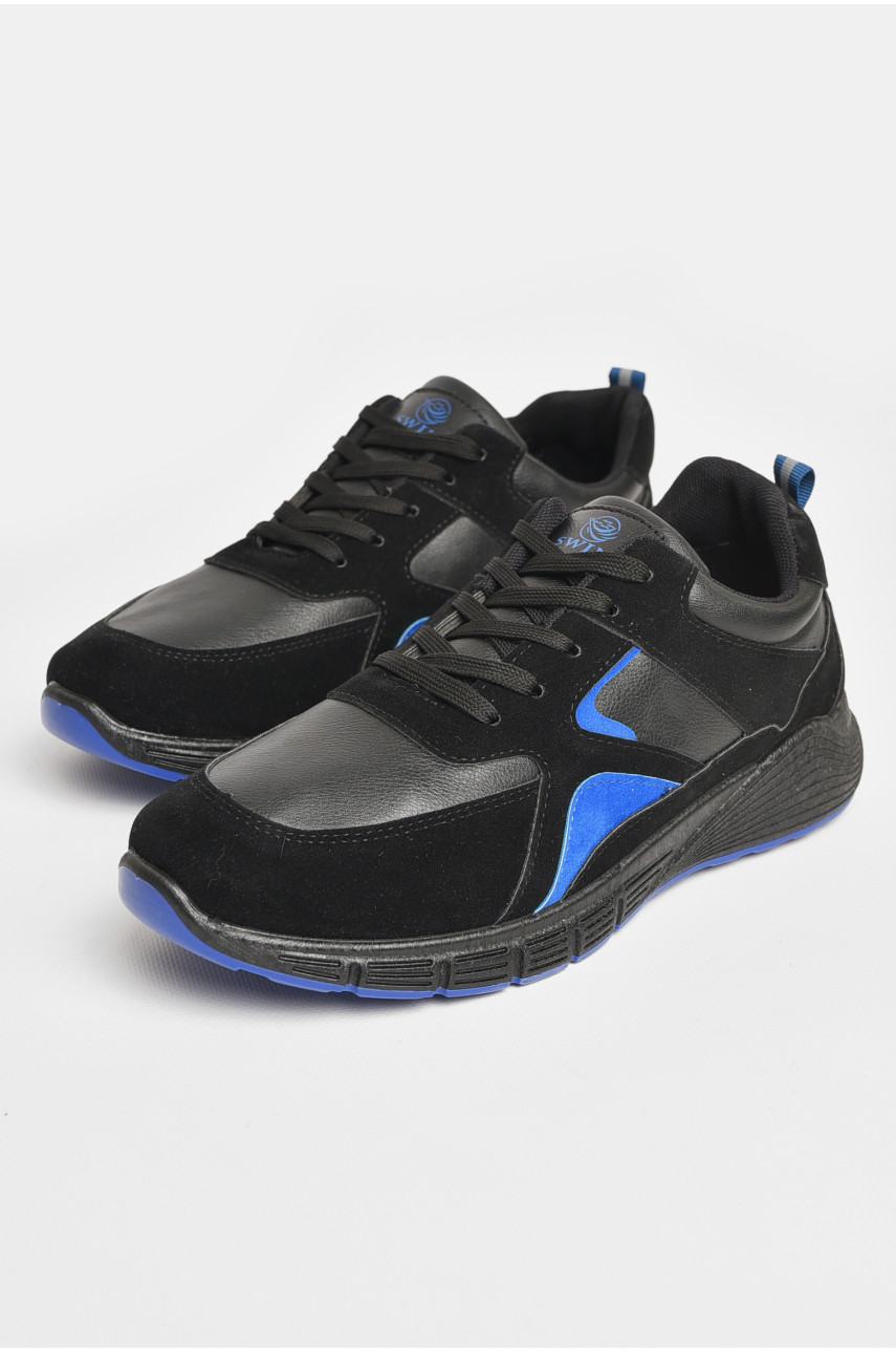 Кроссовки мужские черного цвета на шнуровке SL1022-2 206247