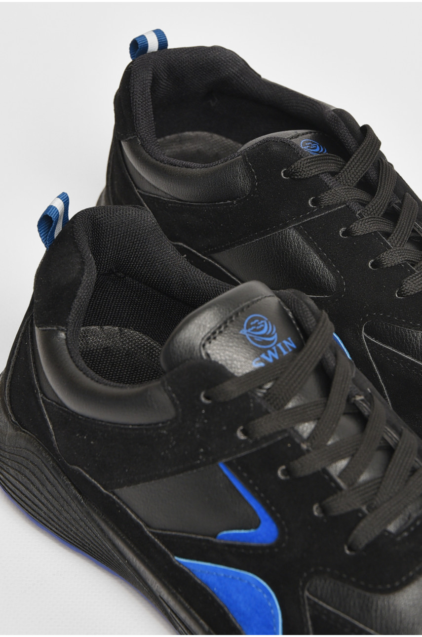Кроссовки мужские черного цвета на шнуровке SL1022-2 206247