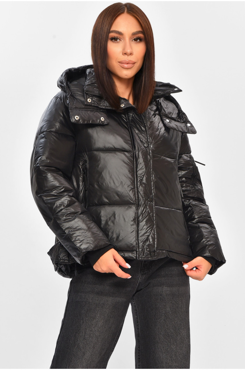 Куртка жіноча демісезонна чорного кольору 836 206250