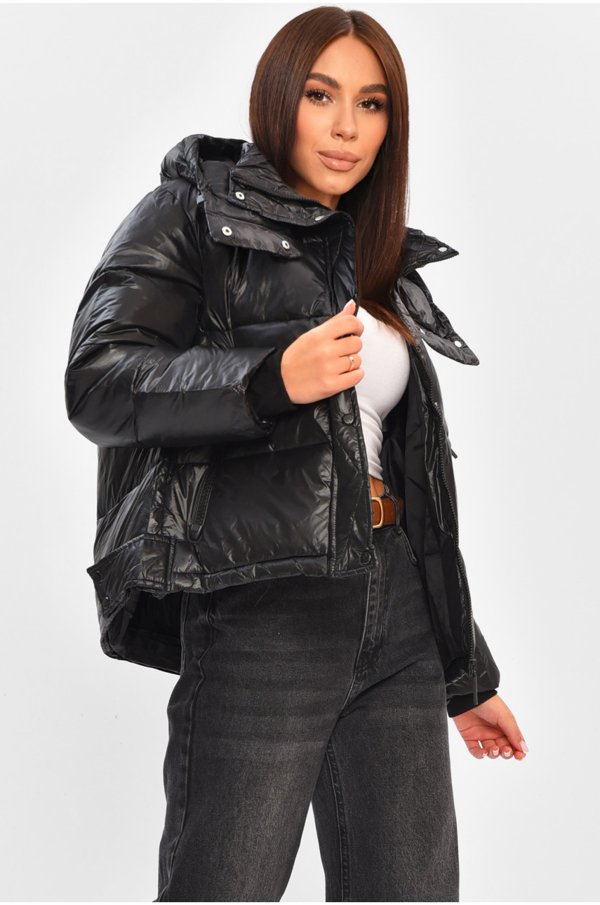 Куртка жіноча демісезонна чорного кольору 836 206250