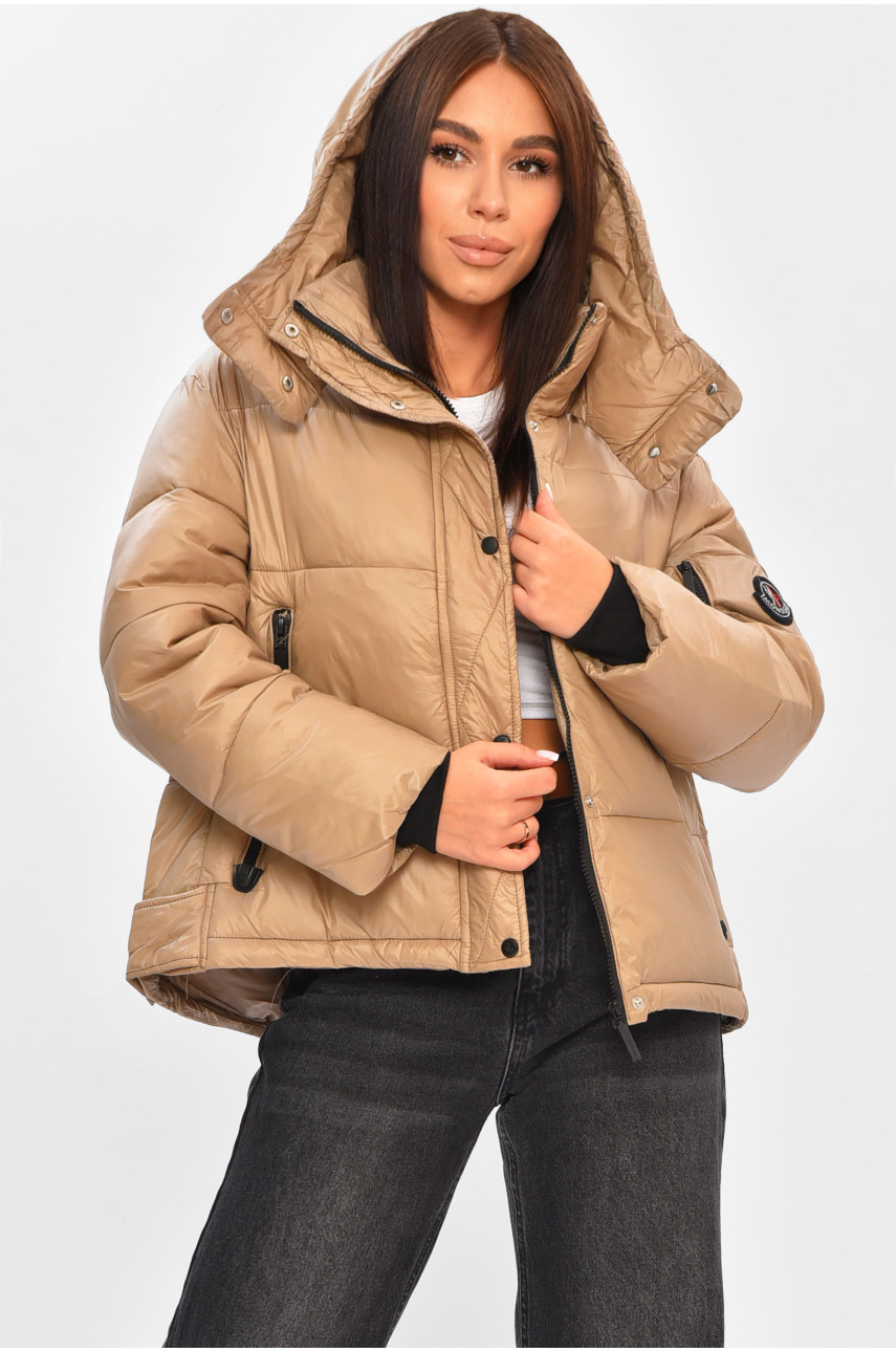 Куртка жіноча демісезонна бежевого кольору 836 206255