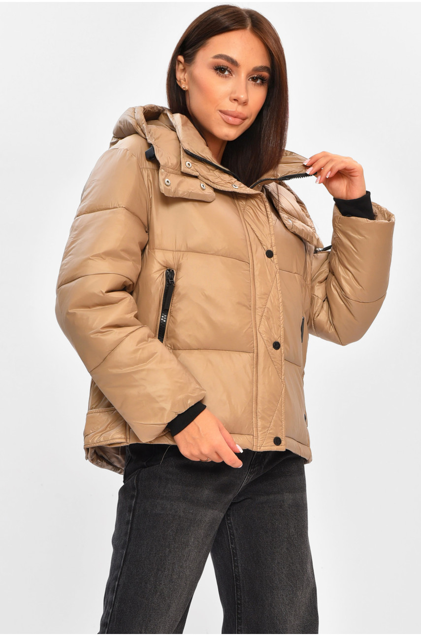 Куртка жіноча демісезонна бежевого кольору 836 206255