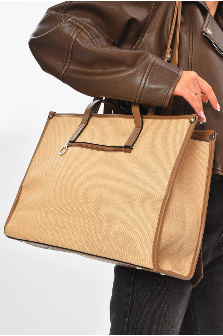 Сумка жіноча екошкіра бежевого кольору 399139 206273 Сумка жіноча екошкіра бежевого кольору 399139 206273