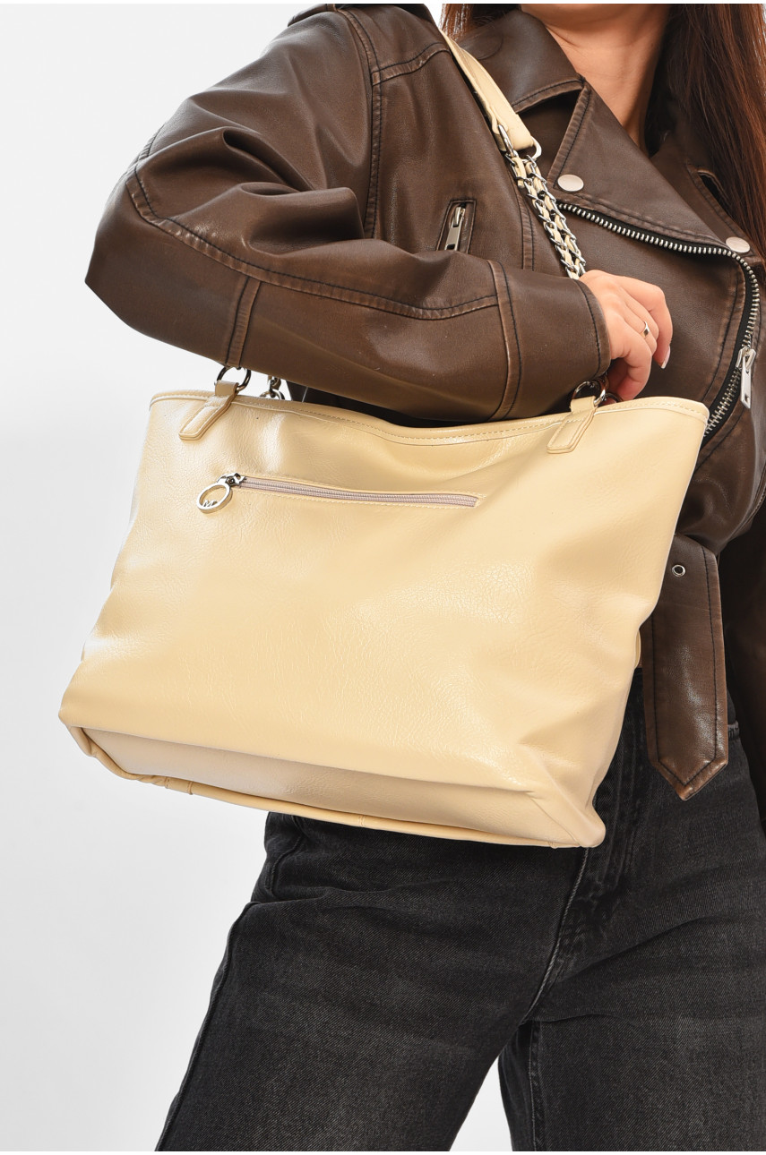 Сумка женская экокожа молочного цвета 399136 206275