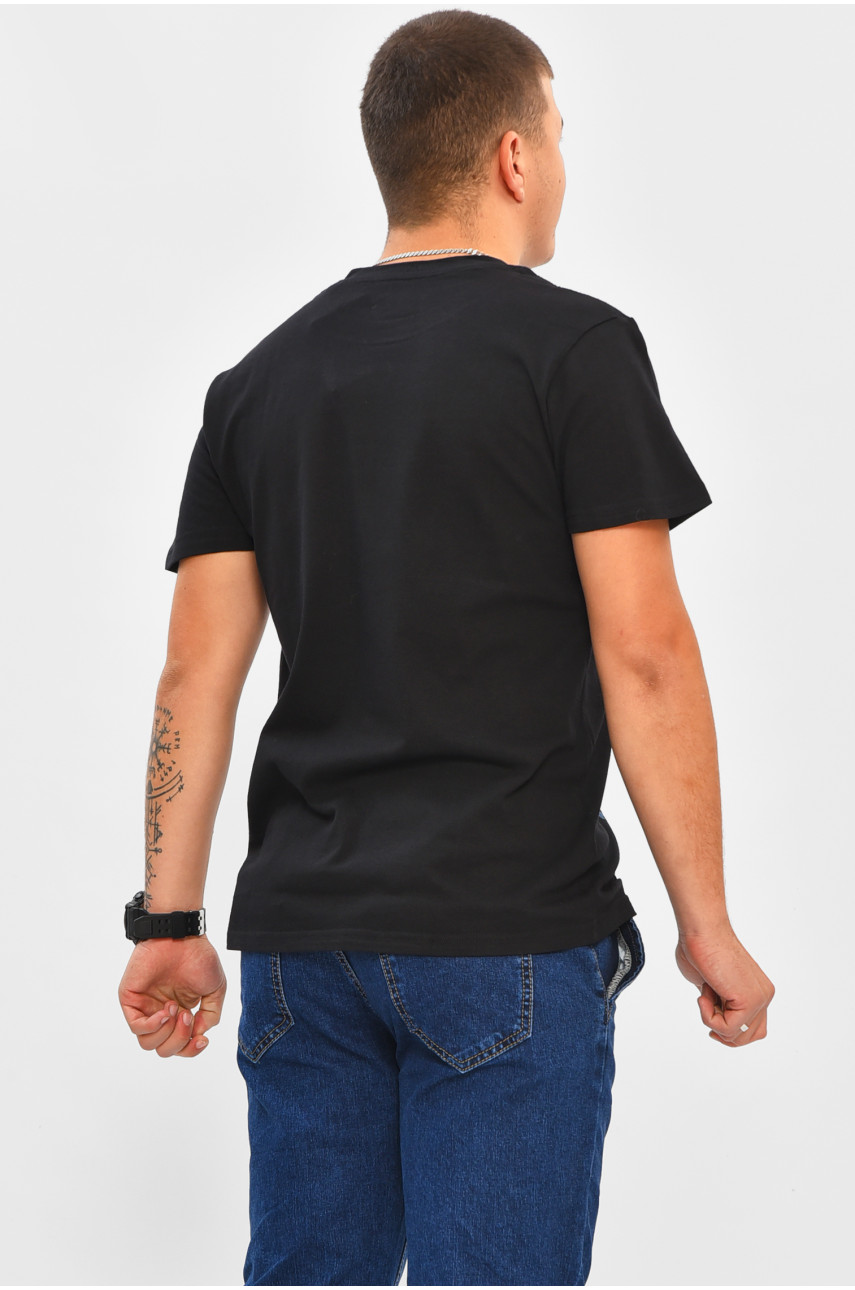 Футболка мужская черного цвета с принтом MPO8113 206284