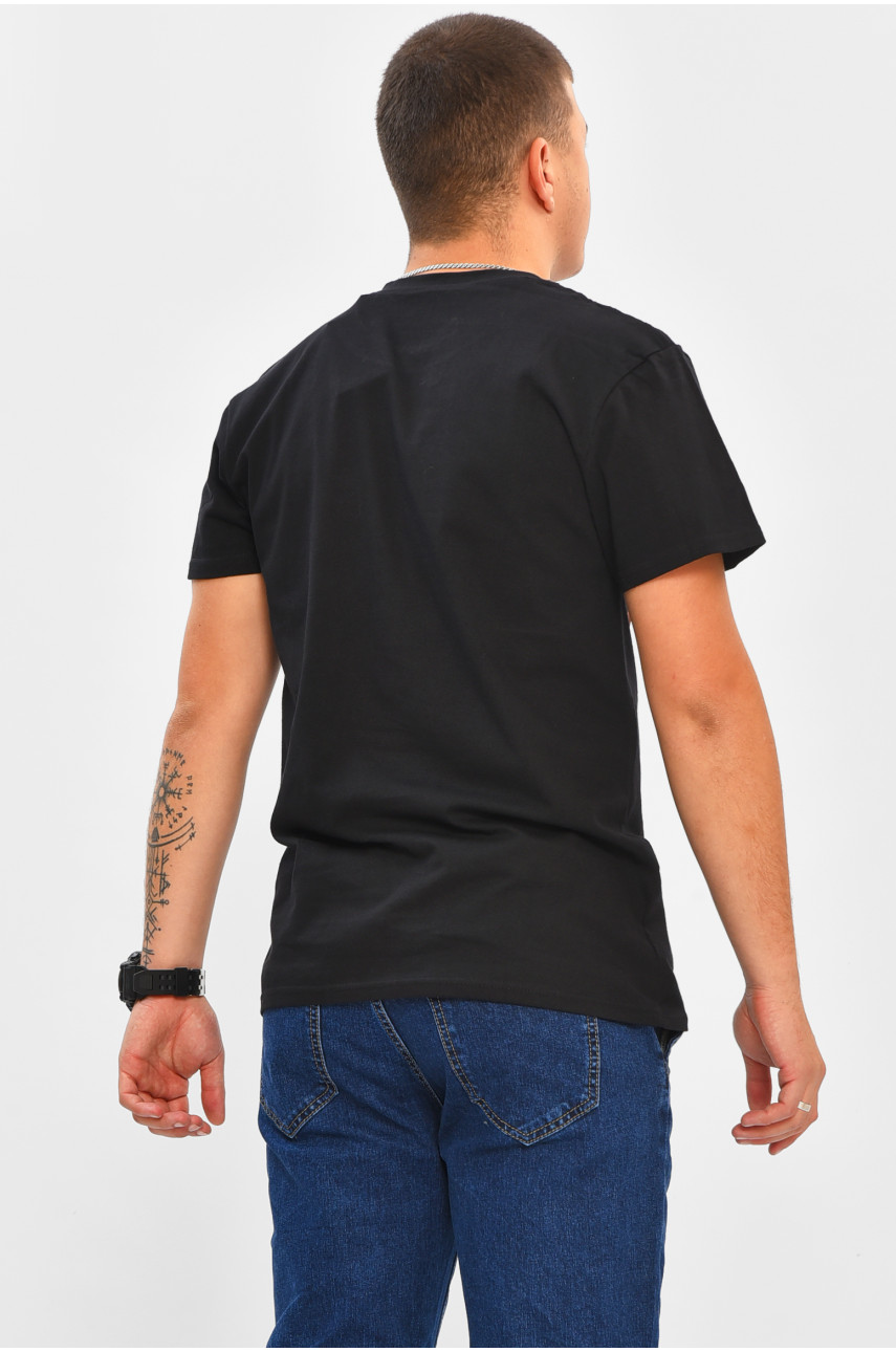 Футболка мужская черного цвета с принтом MPO8108 206285