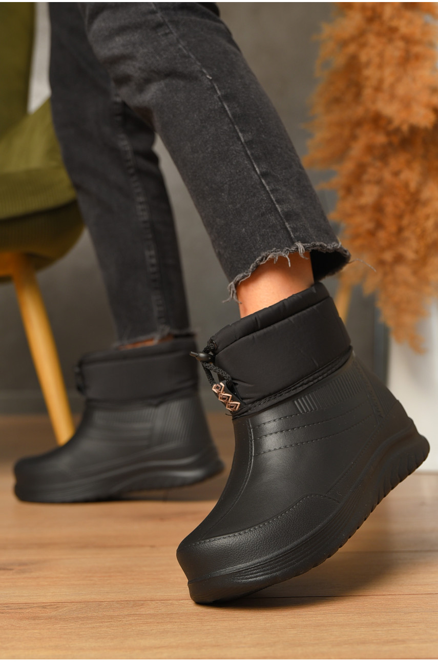 Дутики женские на меху черного цвета D-390 206288