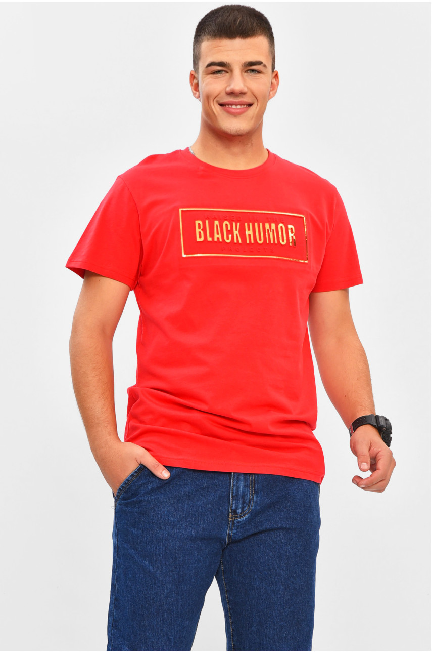 Футболка мужская красного цвета с принтом MPO1977 206294