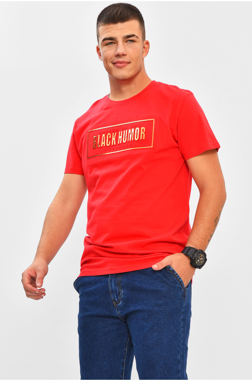 Футболка мужская красного цвета с принтом MPO1977 206294