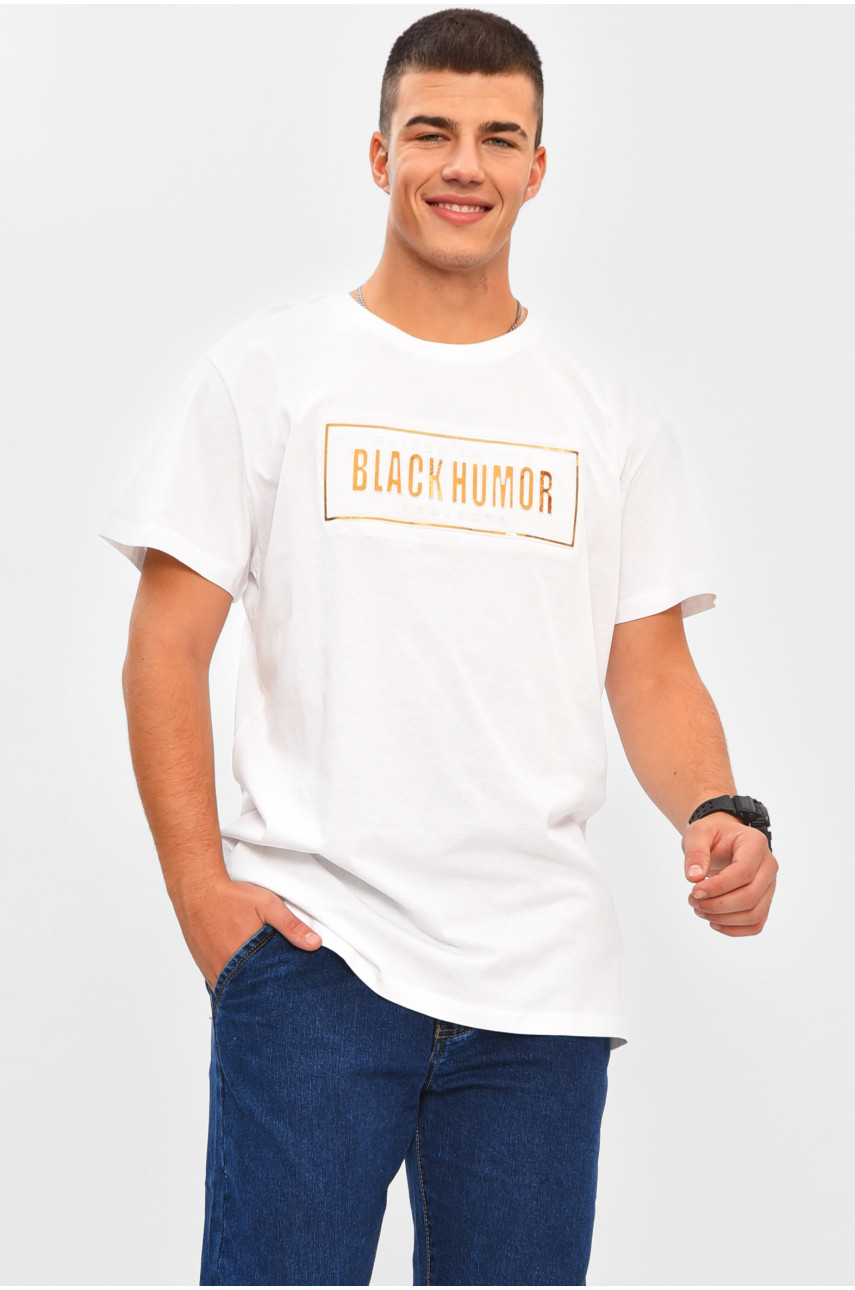 Футболка мужская белого цвета с принтом MPO1977 206295