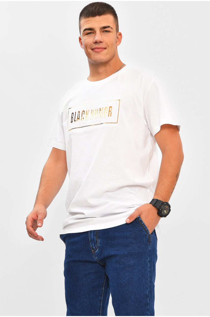 Футболка мужская белого цвета с принтом MPO1977 206295