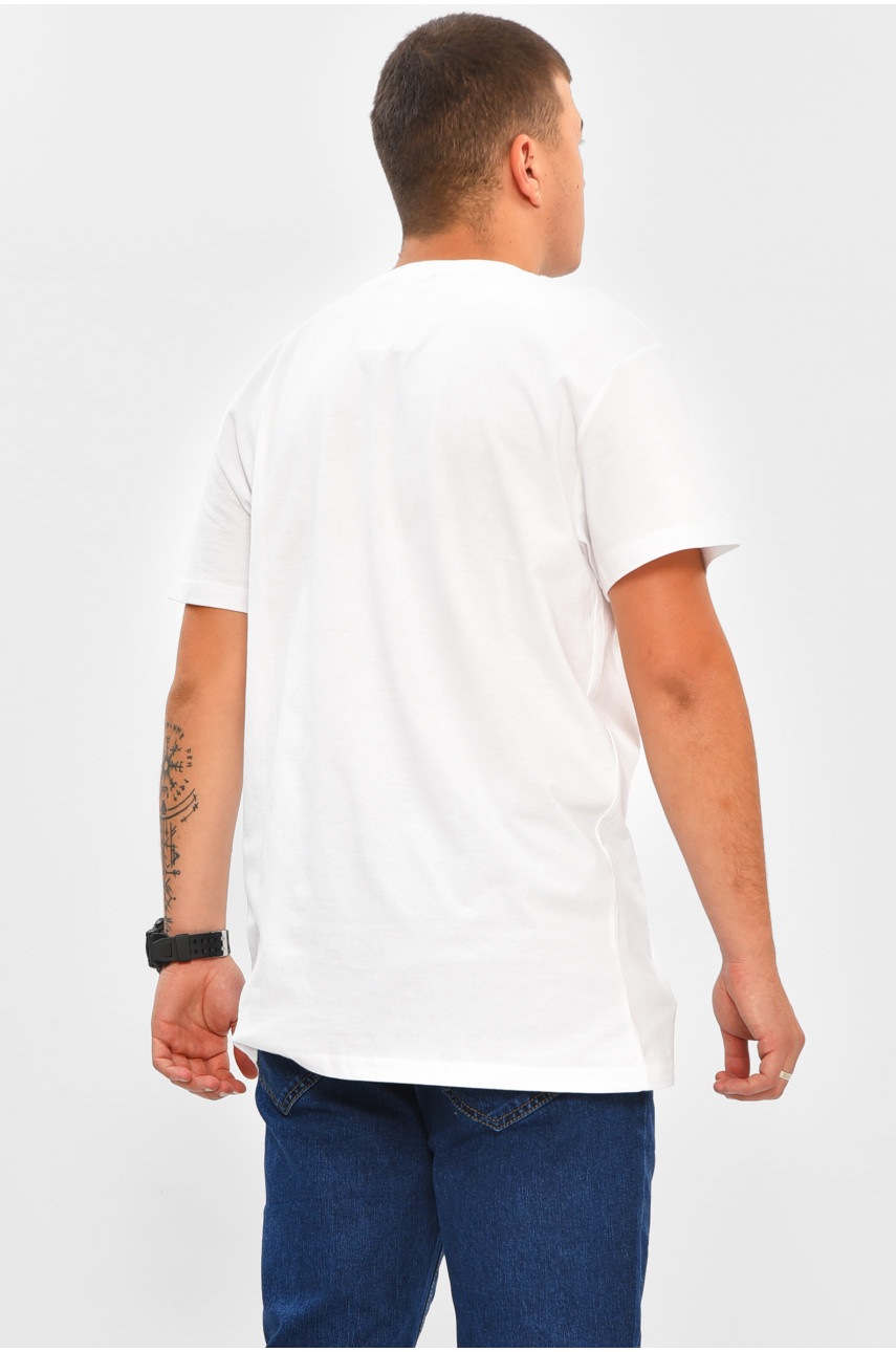 Футболка мужская белого цвета с принтом MPO1977 206295