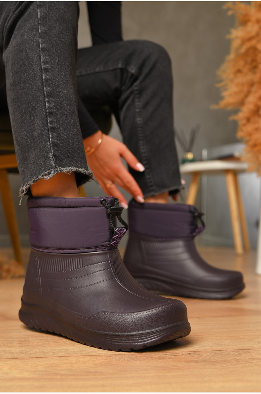 Дутики женские на меху фиолетового цвета D-390 206311