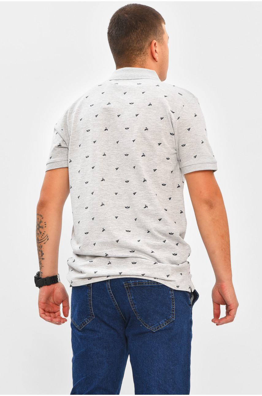 Футболка мужская серого цвета с принтом МРО0232 206324