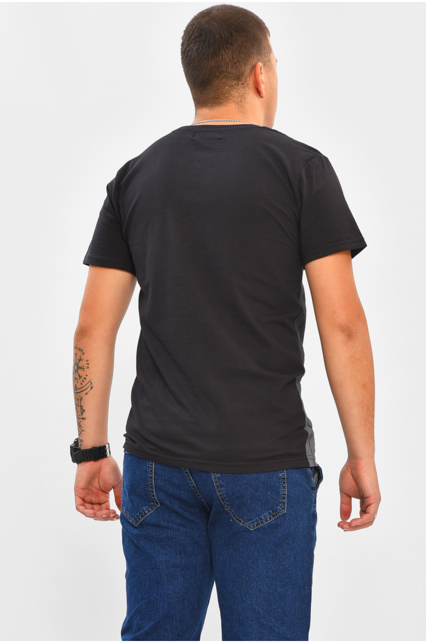 Футболка мужская черного цвета с принтом МРО2043 206329