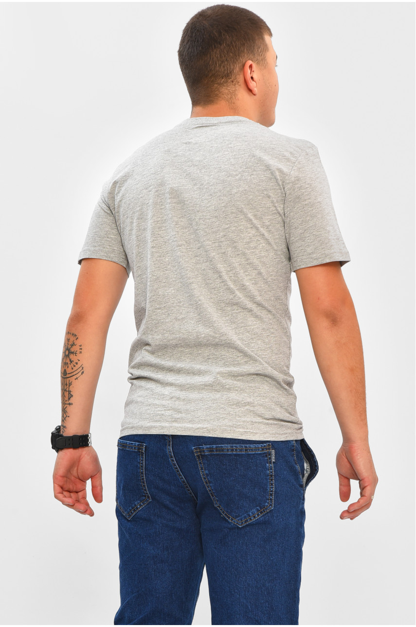 Футболка мужская серого цвета с принтом МРО0187 206345