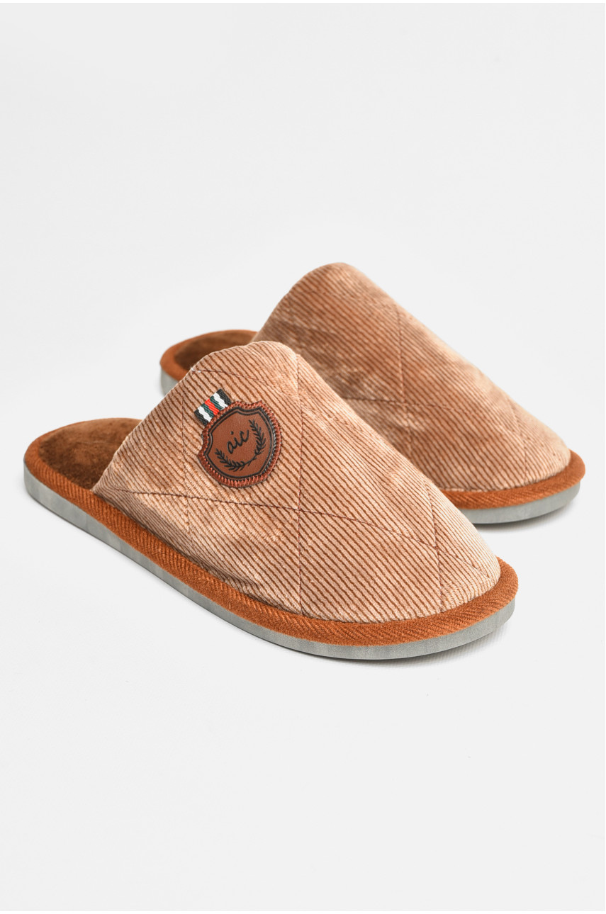 Тапочки комнатные мужские тёмно-коричневого цвета 633 206360