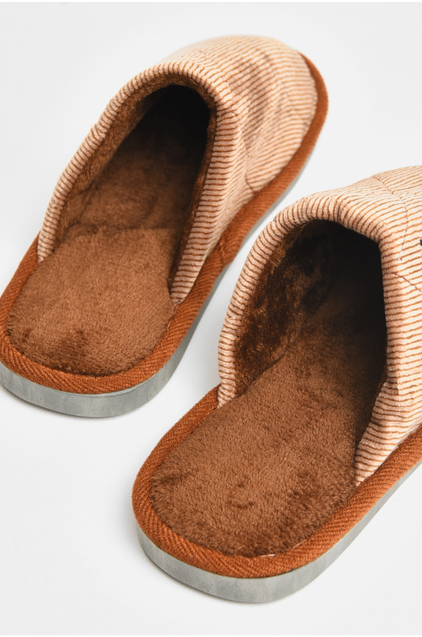 Тапочки комнатные мужские тёмно-коричневого цвета 633 206360