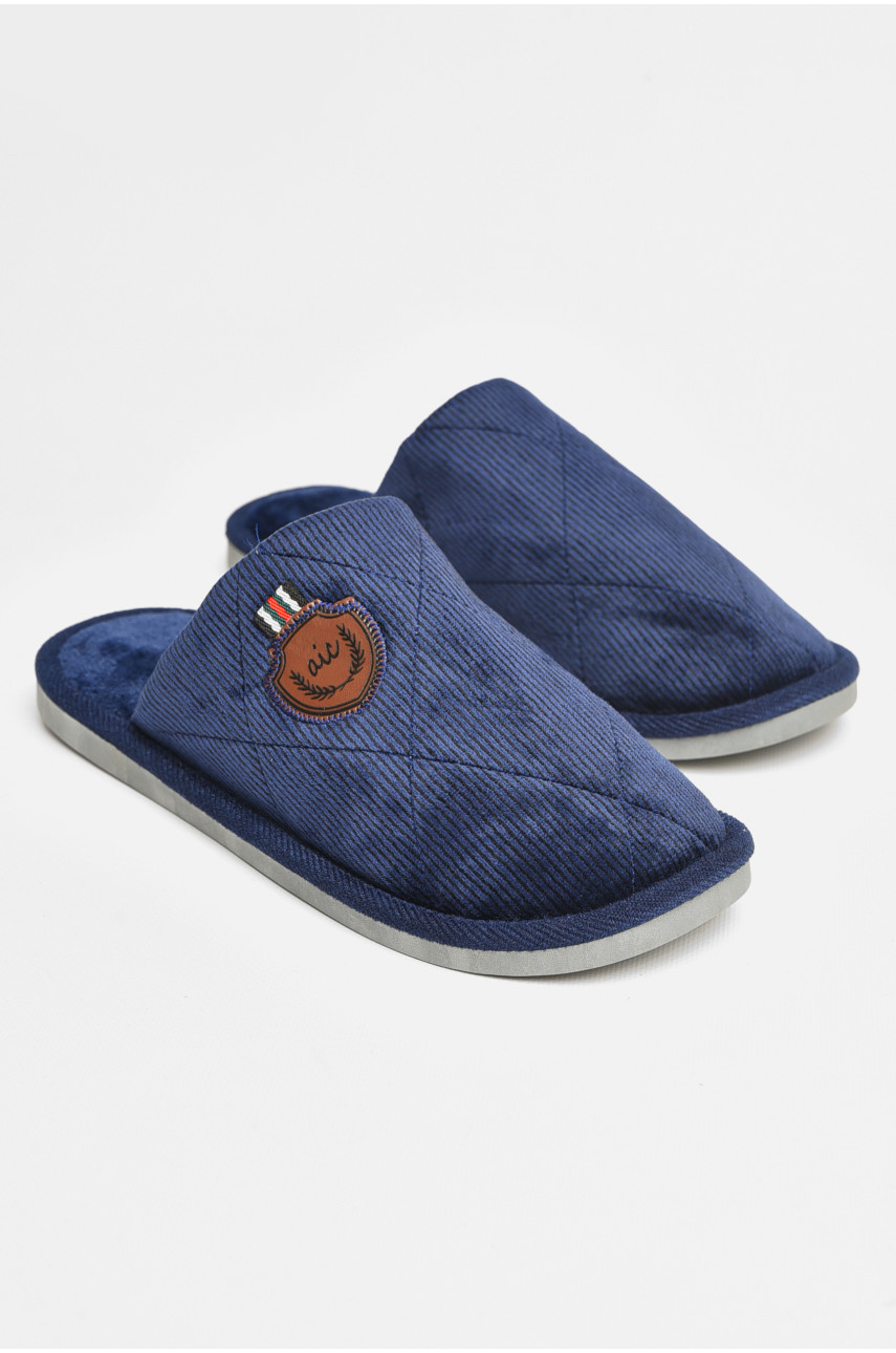 Тапочки комнатные мужские тёмно-синего цвета 633 206362
