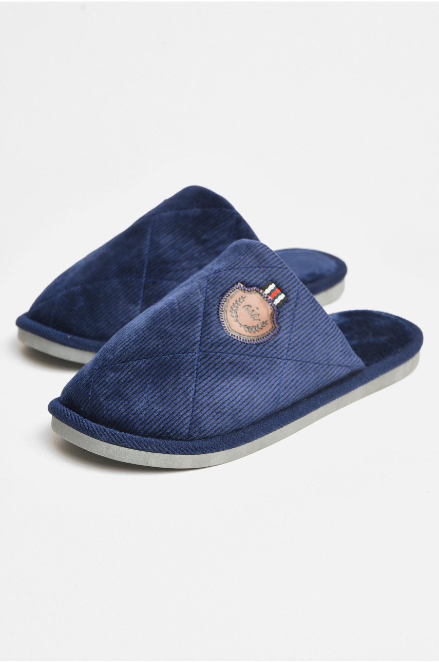 Тапочки комнатные мужские тёмно-синего цвета 633 206362