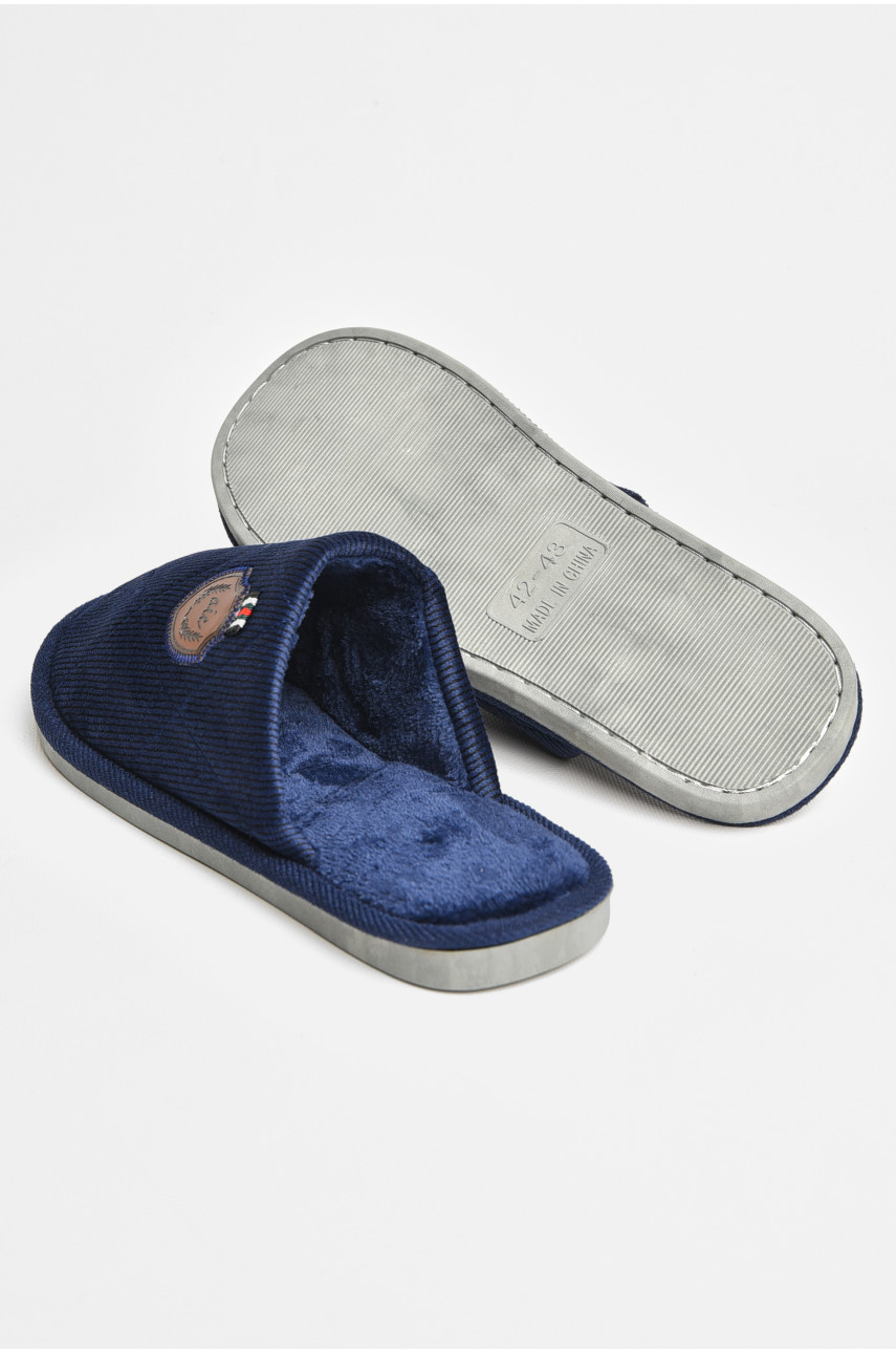 Тапочки комнатные мужские тёмно-синего цвета 633 206362