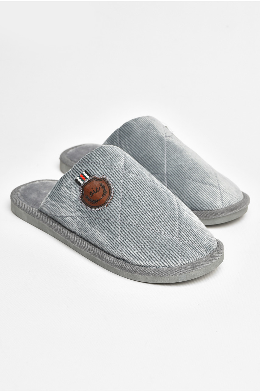 Тапочки комнатные мужские серого цвета 633 206363