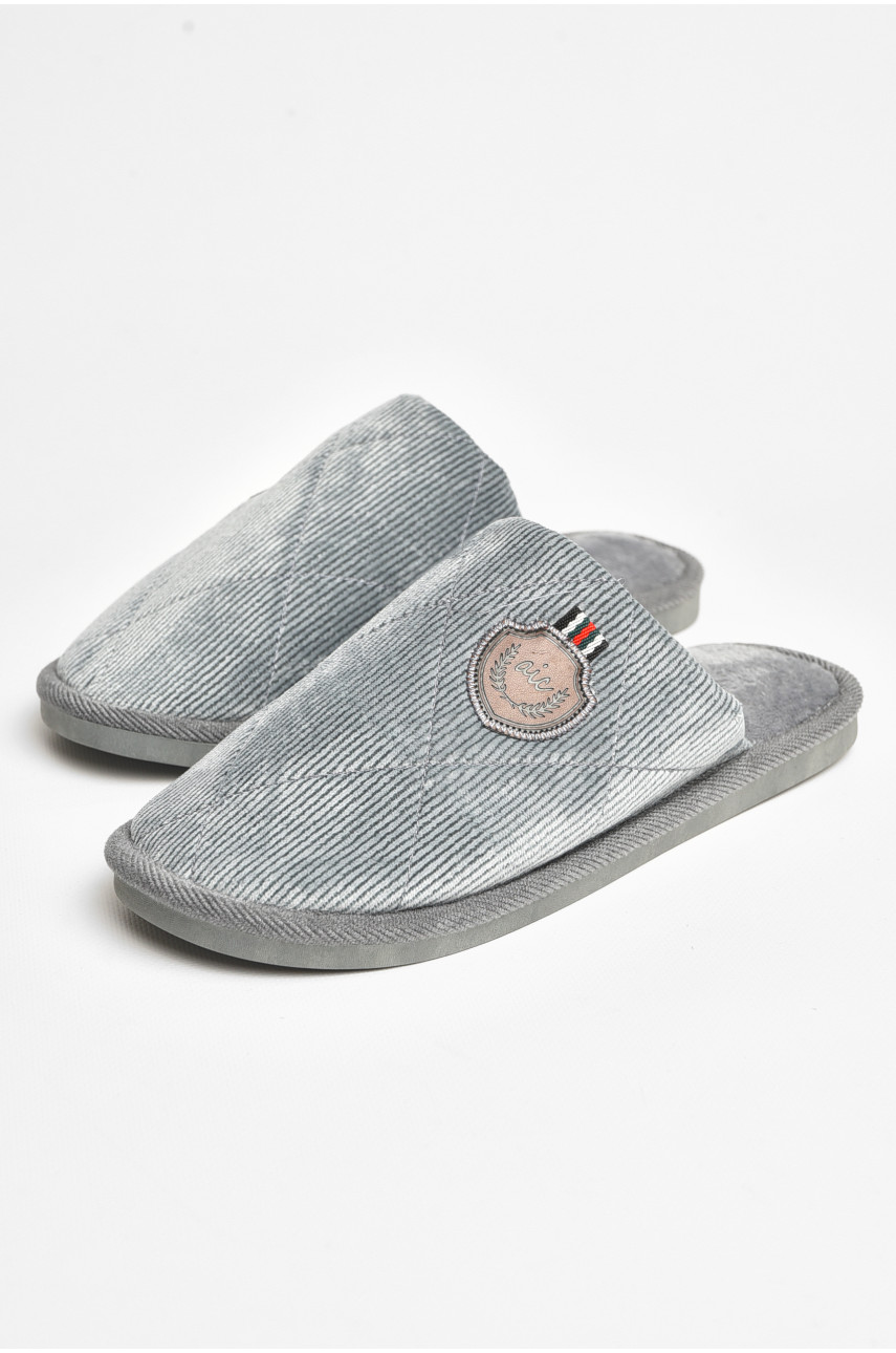 Тапочки комнатные мужские серого цвета 633 206363
