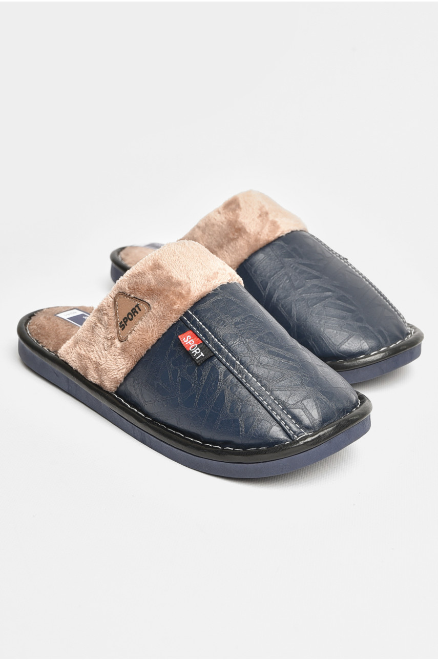 Тапочки комнатные мужские тёмно-синего цвета А8114 206366