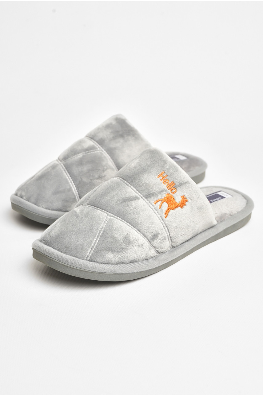 Тапочки комнатные мужские серого цвета 72BUC 206369