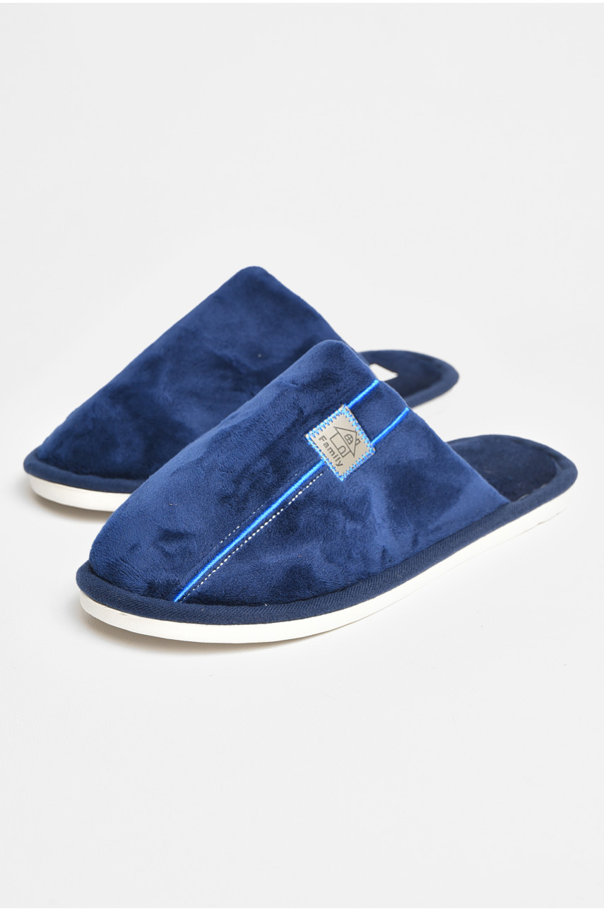 Тапочки комнатные мужские тёмно-синего цвета НК-22 206374