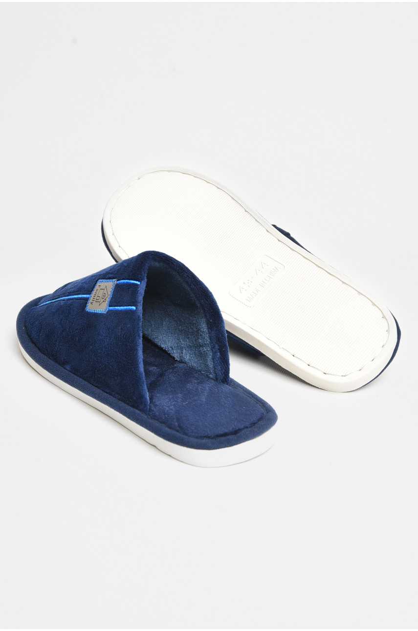 Тапочки комнатные мужские тёмно-синего цвета НК-22 206374