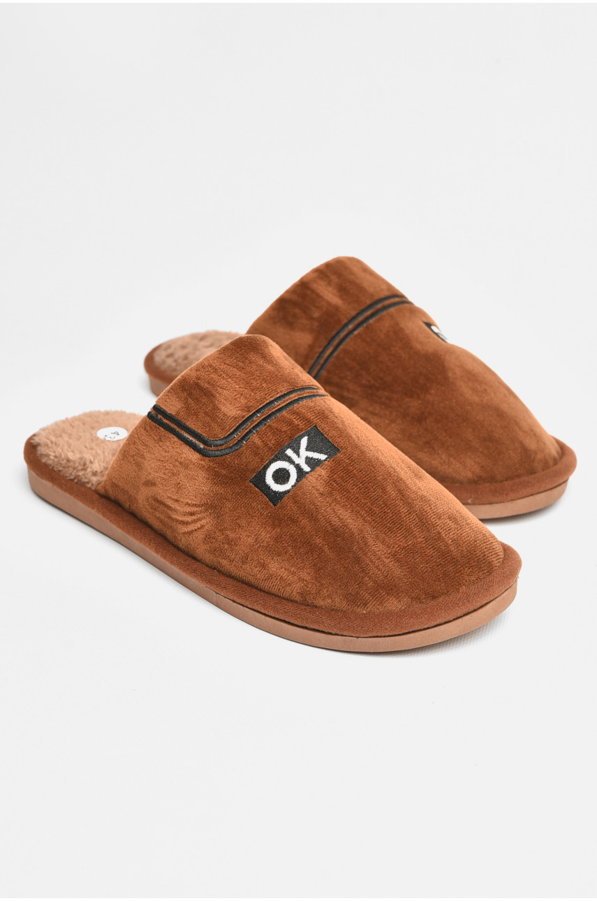Тапочки комнатные мужские коричневого цвета 628 206377