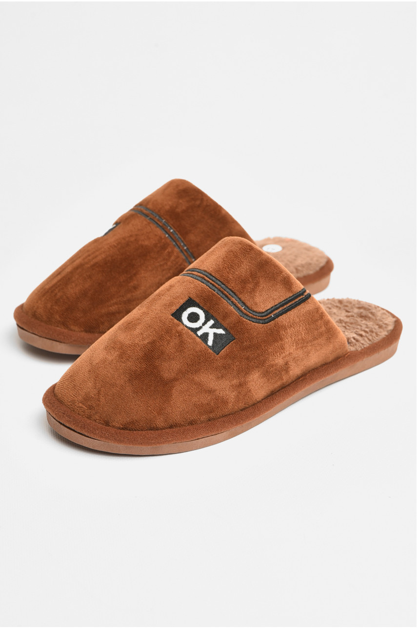 Тапочки комнатные мужские коричневого цвета 628 206377