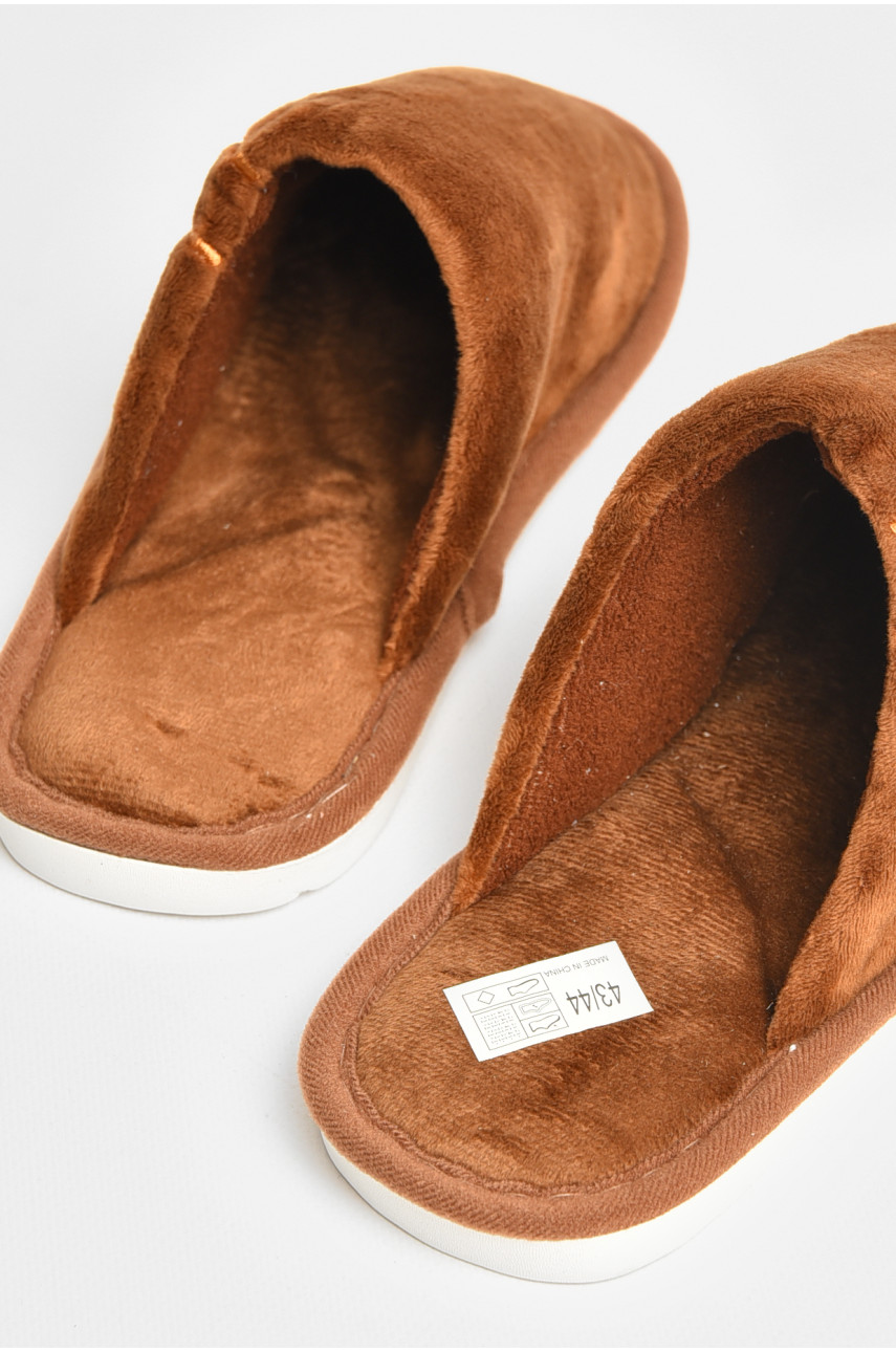 Тапочки комнатные мужские коричневого цвета 668 206382