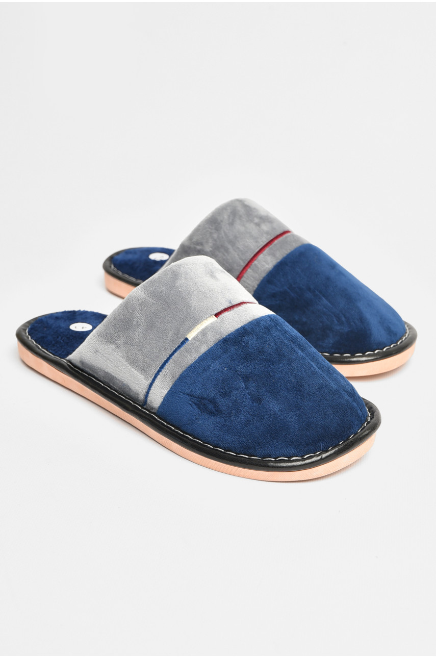 Тапочки комнатные мужские тёмно-синего цвета 668 206383