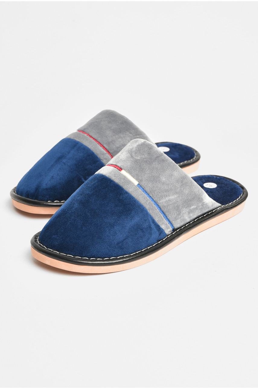 Тапочки комнатные мужские тёмно-синего цвета 668 206383