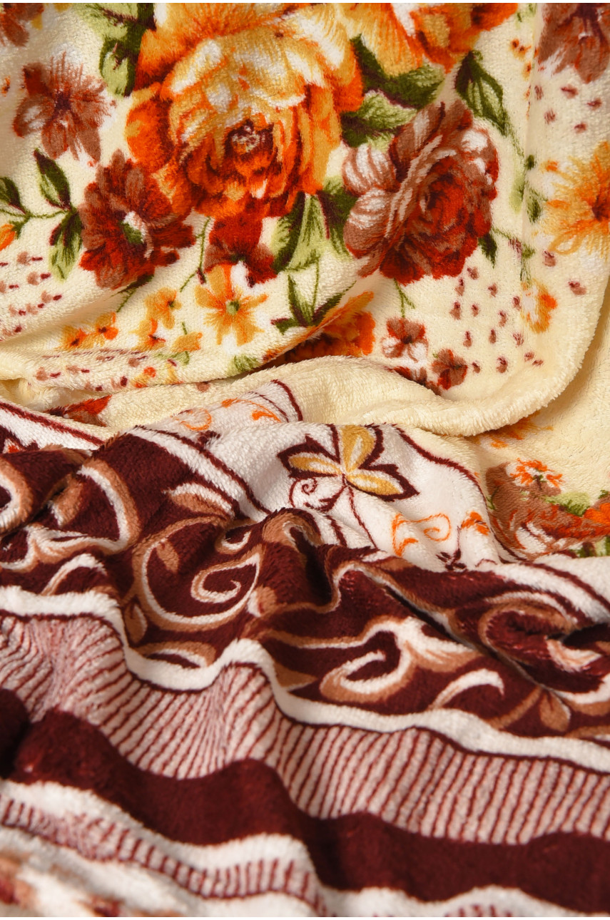 Плед молочного цвета с принтом размер 150*200 206391