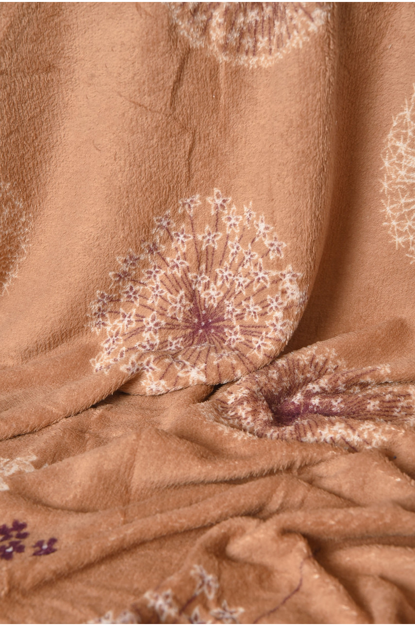 Плед бежевого цвета с принтом размер 150*200 206392