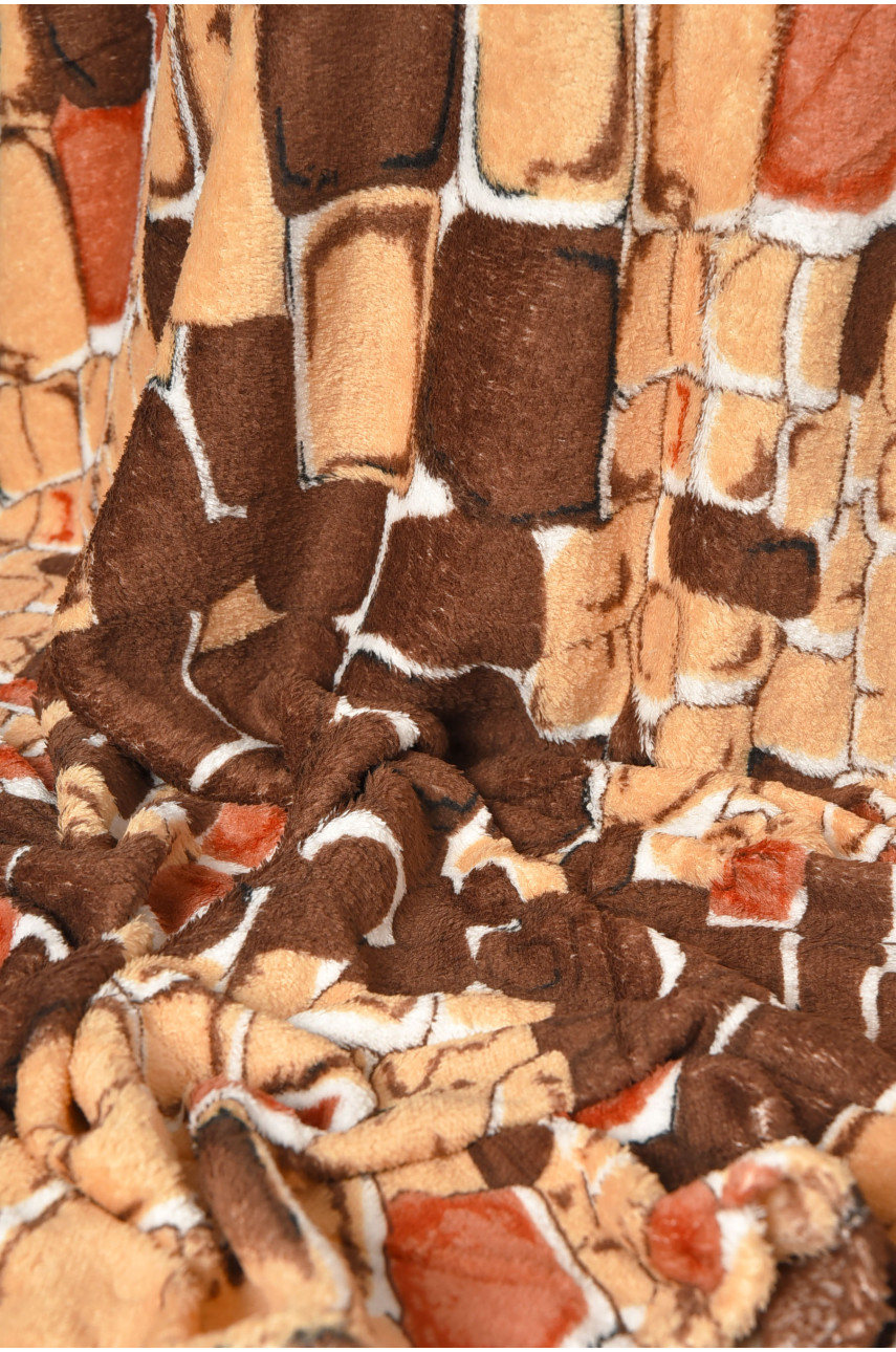 Плед бежевого цвета с принтом размер 150*200 206393