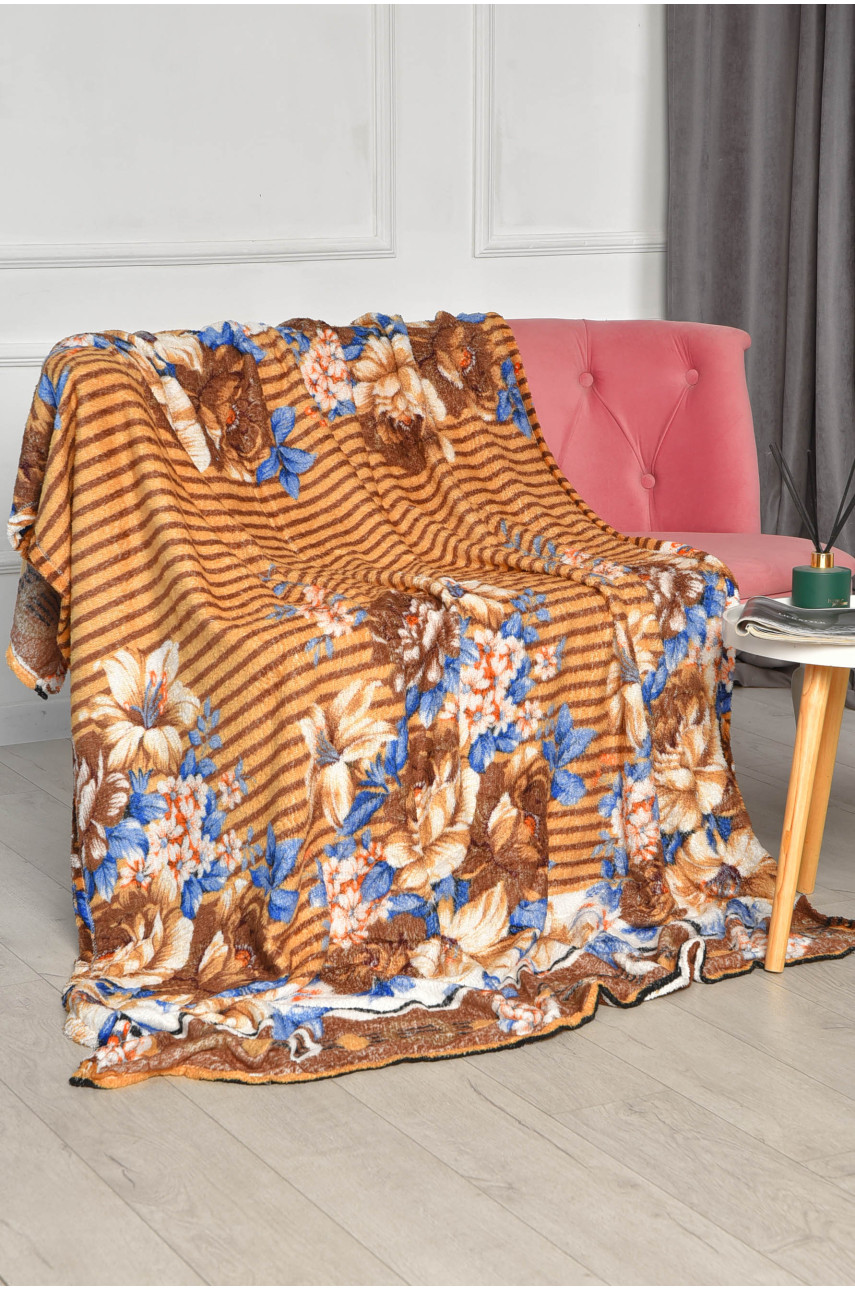 Плед бежевого цвета с принтом размер 150*200 206394