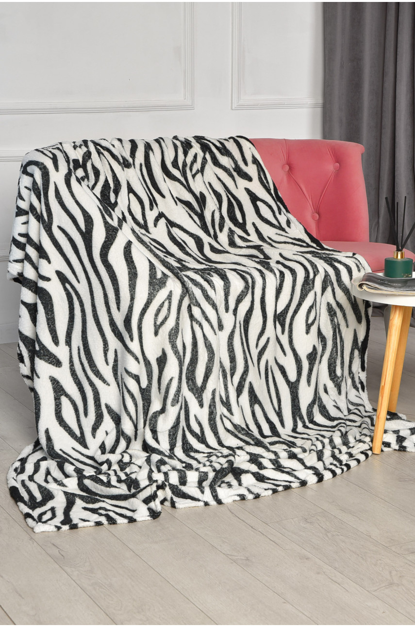 Плед белого цвета с принтом размер 150*200 206397