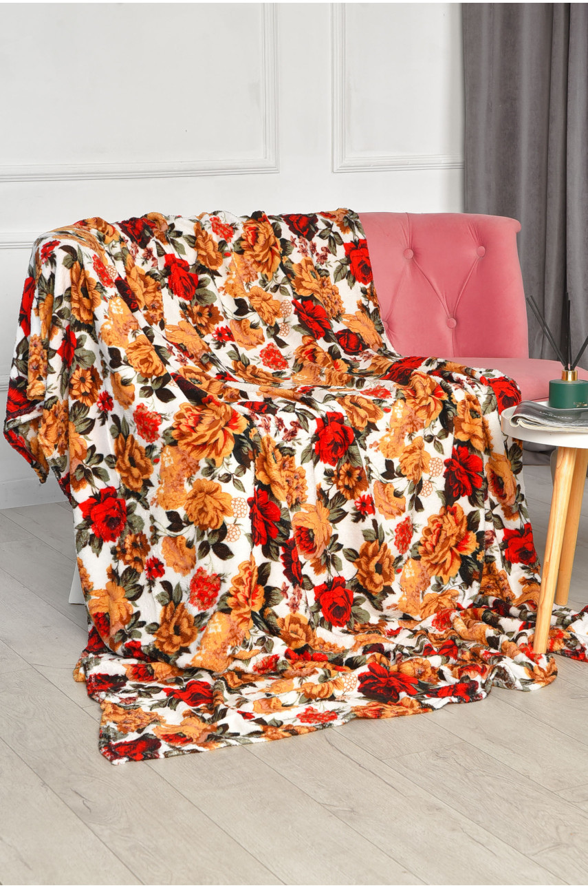 Плед белого цвета с принтом размер 150*200 206398