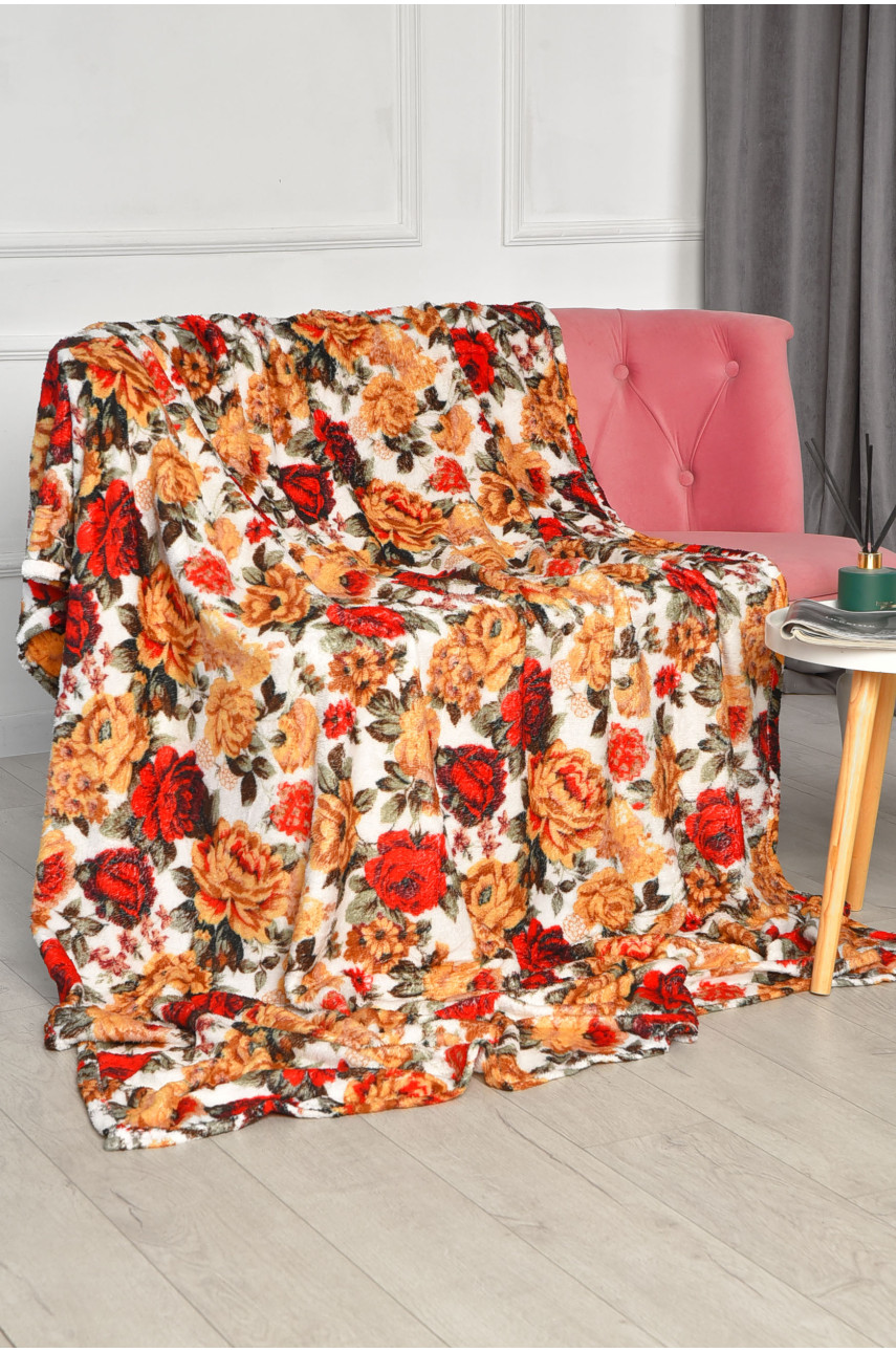 Плед белого цвета с принтом размер 150*200 206398