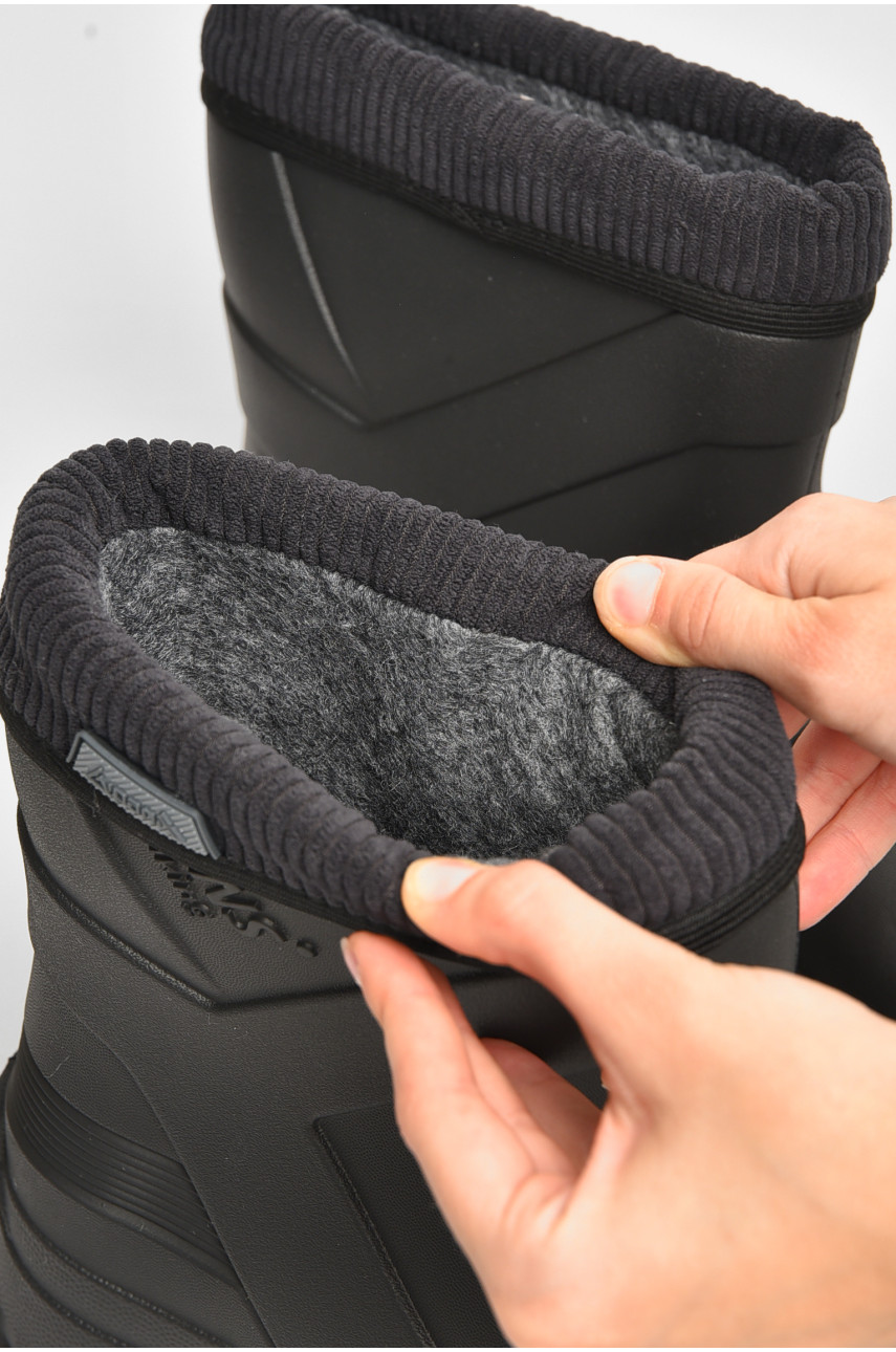 Чоботи чоловічі піна зі з`ємною шкарпеткою чорного кольору RM-142-2 206403