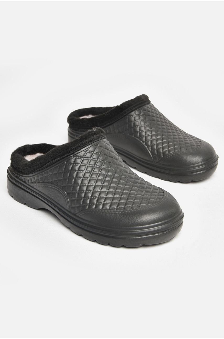 Галоши мужские без задника на флисе черного цвета ГП-16м 206404