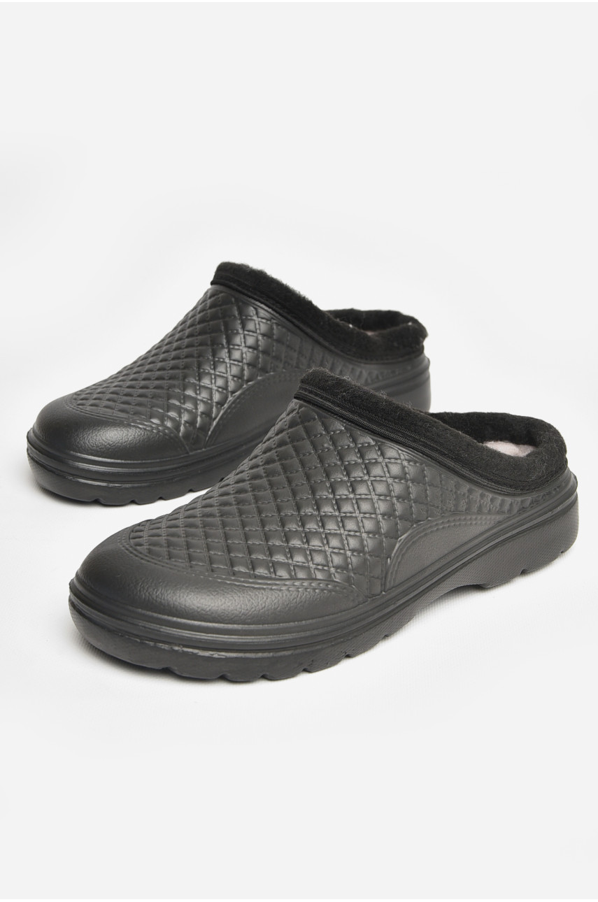 Галоши мужские без задника на флисе черного цвета ГП-16м 206404